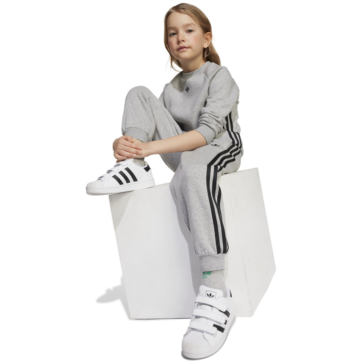 adidas Originals Medium Grey Heather/Black Sweat Sett