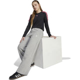 adidas Originals Medium Grey Heather/White Wide Leg Bukser