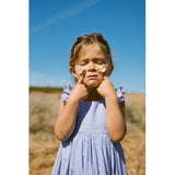 MarMar Fine Cotton Navy Stripe Danita Frill Kjole