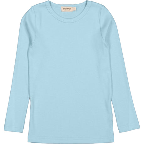 MarMar Modal Fine Rib Heavenly Blue Tani Bluse