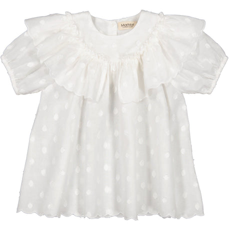 MarMar Dobby Dots Gentle White Delsa B Kjole