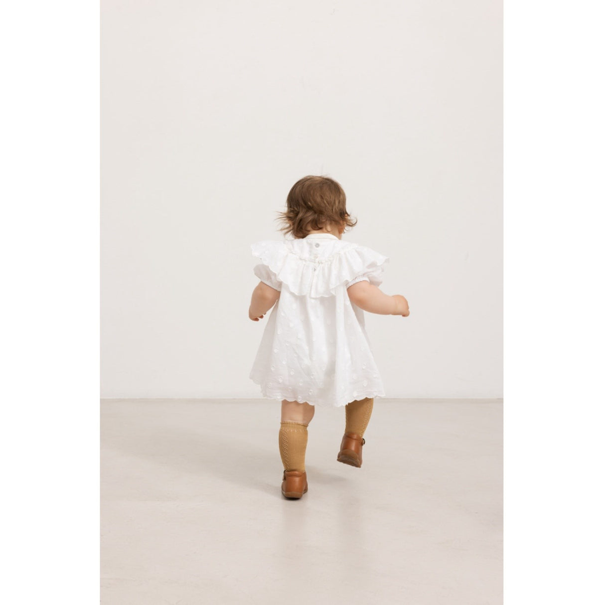 MarMar Dobby Dots Gentle White Delsa B Kjole