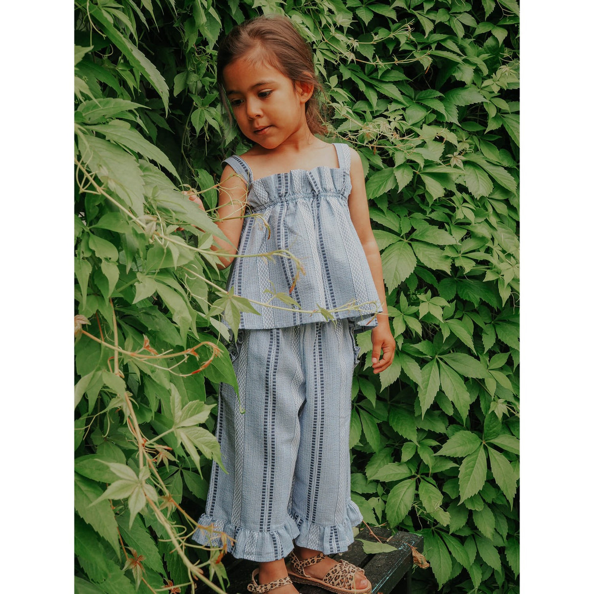 Fliink Navy Amie Ruffle Pants