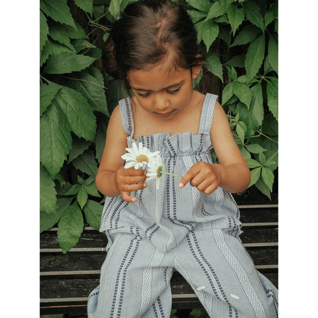 Fliink Navy Amie Ruffle Topp