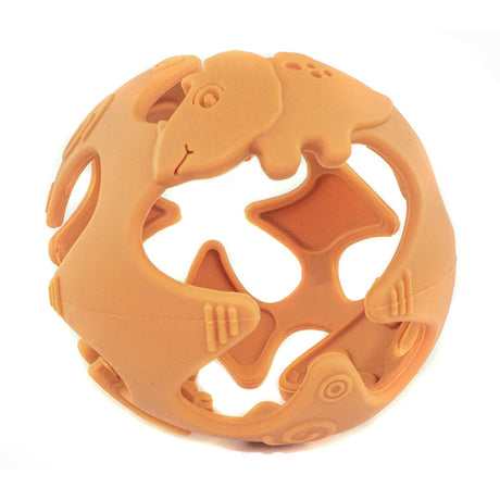 Tiny Tot Ocher Silikone Ball Dino