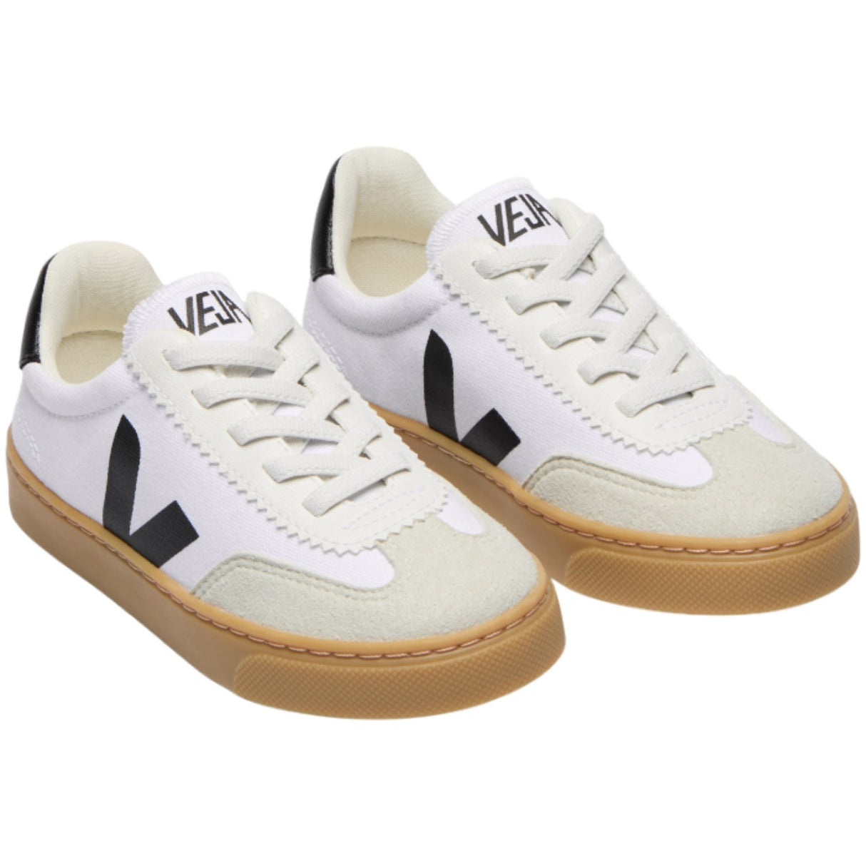 Veja White Black Small Volley Sneakers