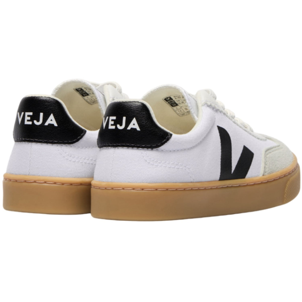 Veja White Black Small Volley Sneakers
