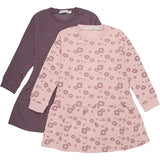 Minymo Misty Rose Sweat Kjole 2-pakning