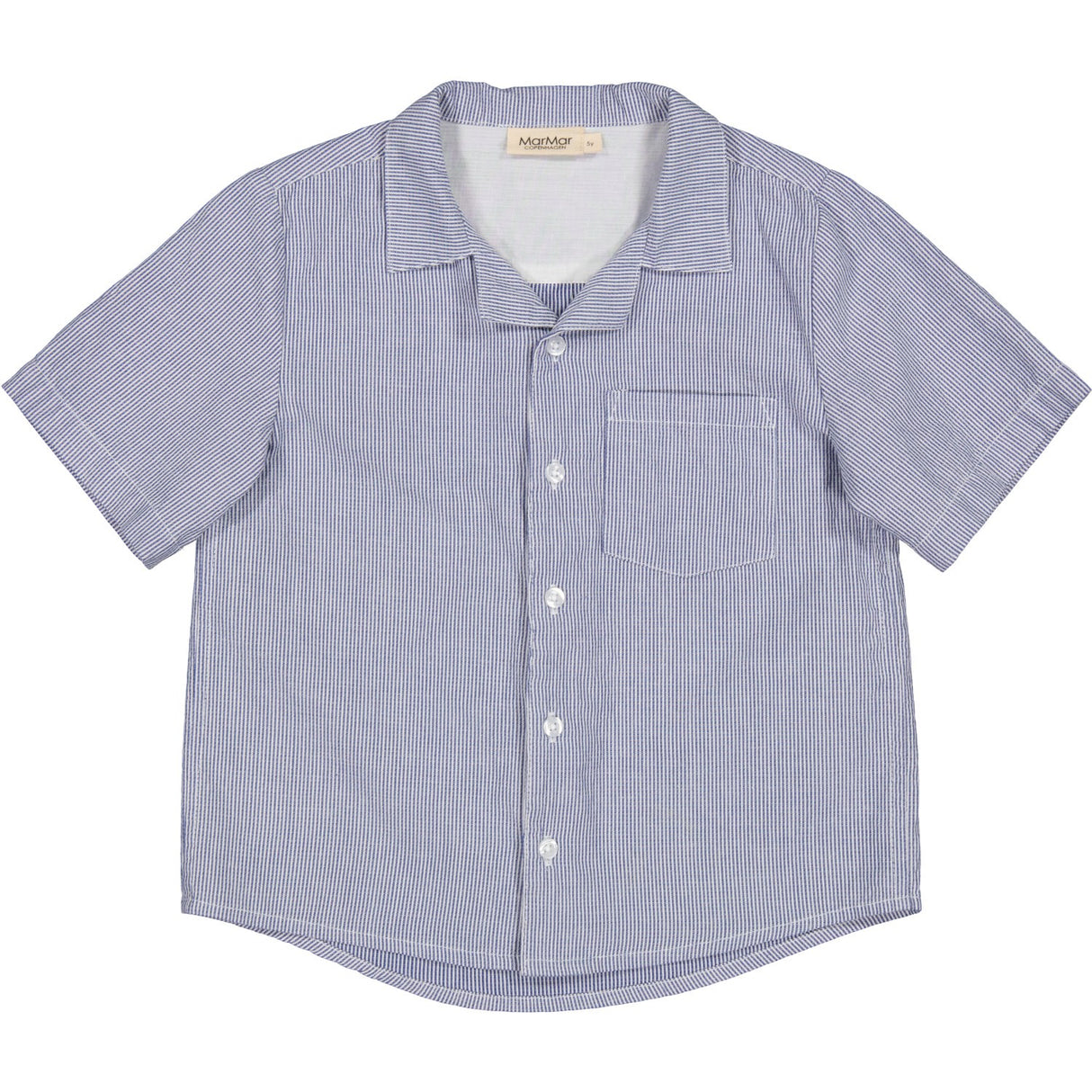 MarMar Fine Cotton Navy Stripe Tage Skjorte