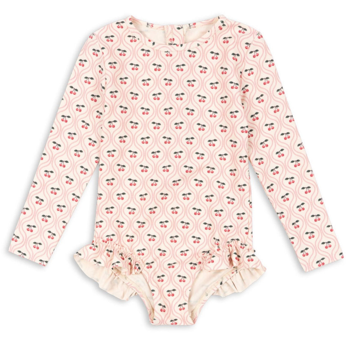 Konges Sløjd Cherry Pink Motif Merle Ls Badedrakt Grs