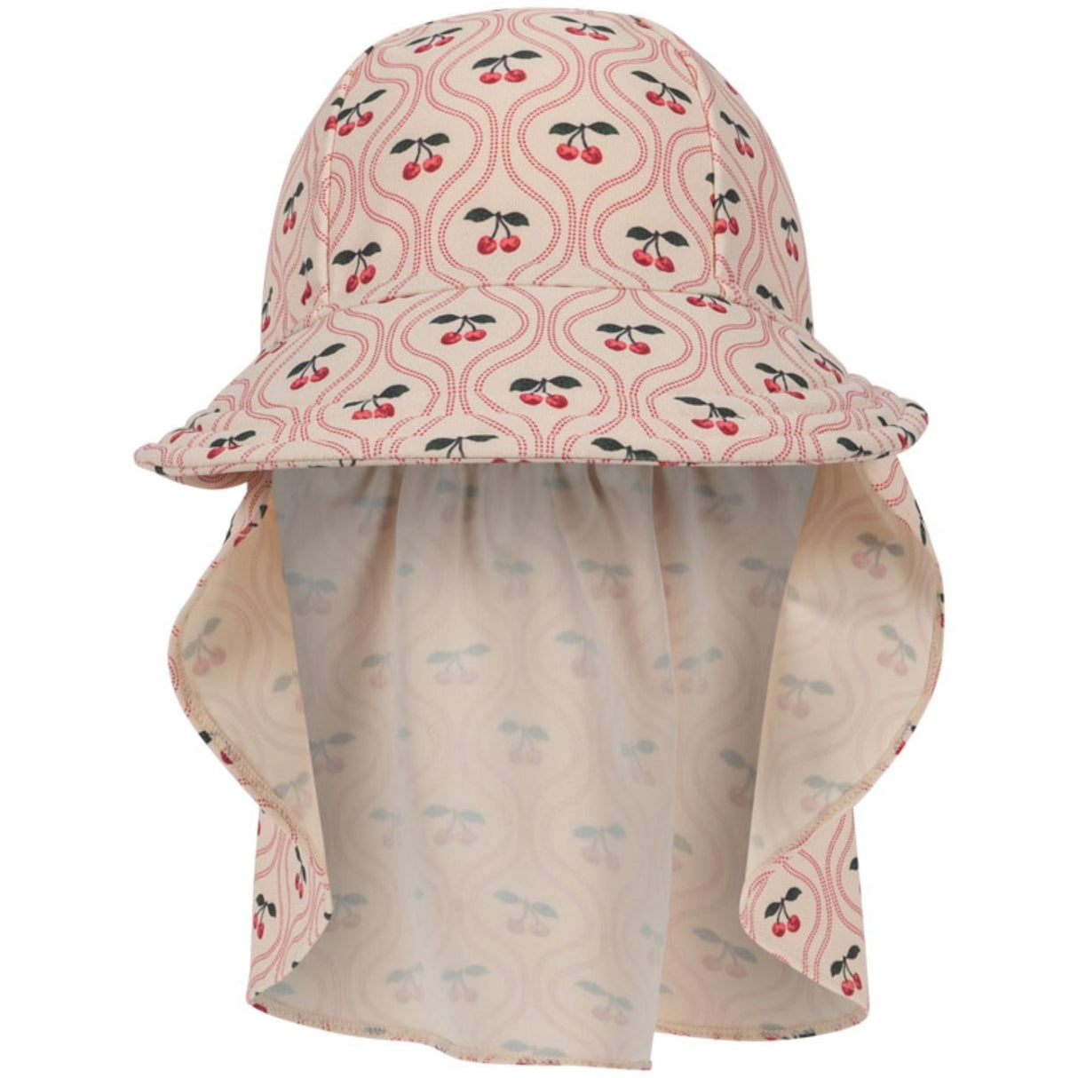 Konges Sløjd Cherry Pink Motif Merle Frill Sun Lue Grs