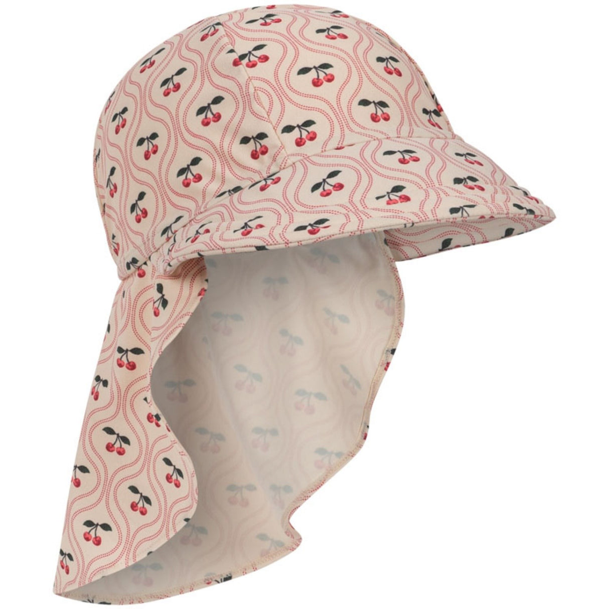 Konges Sløjd Cherry Pink Motif Merle Frill Sun Lue Grs