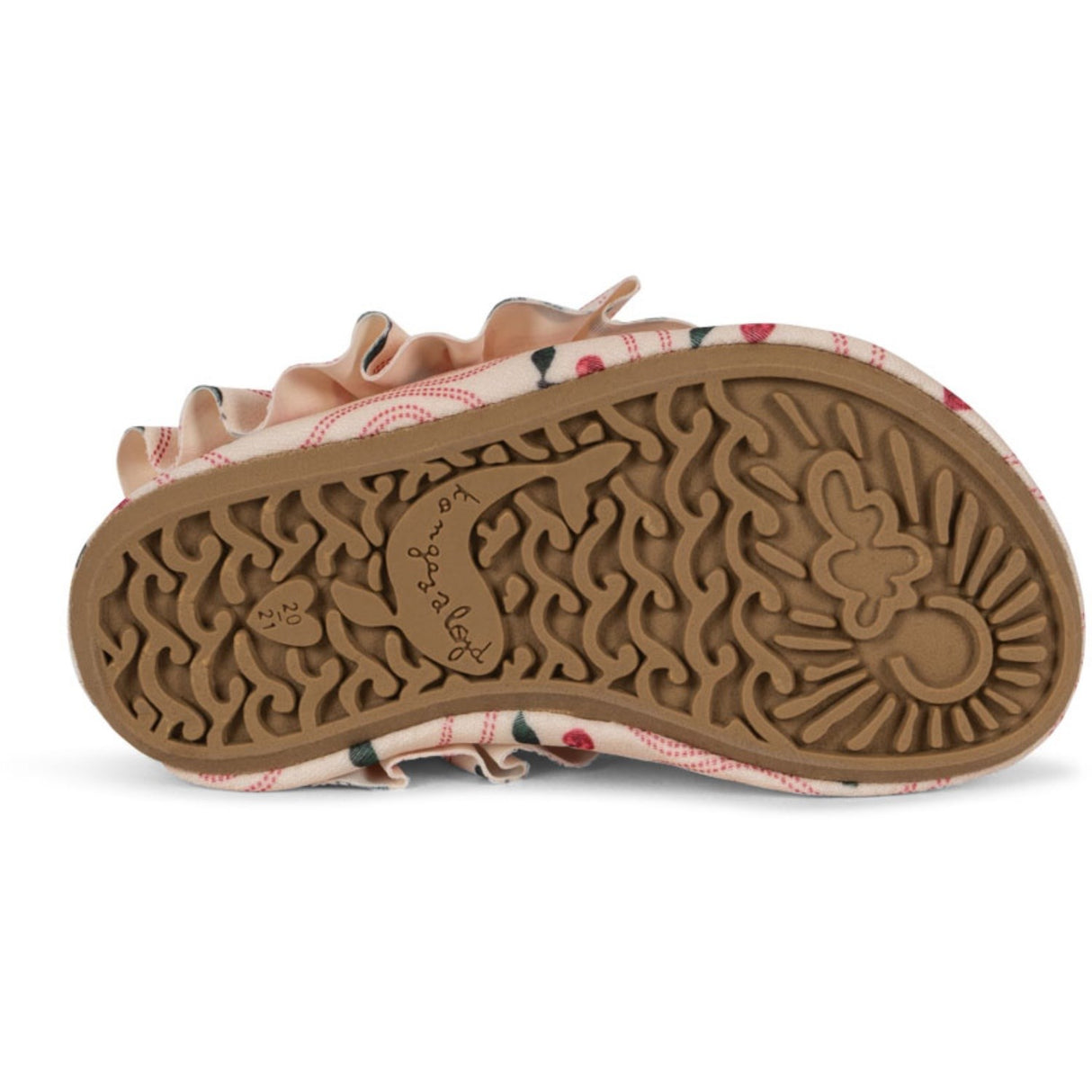 Konges Sløjd Cherry Pink Motif Merle Frill Badesko