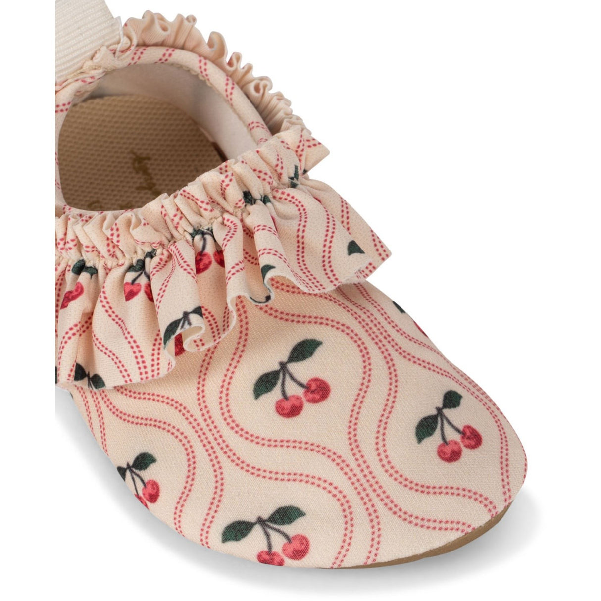 Konges Sløjd Cherry Pink Motif Merle Frill Badesko