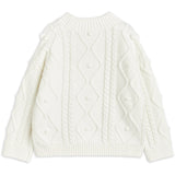 Mini Rodini Offwhite Panda Texture Strikk Sweater