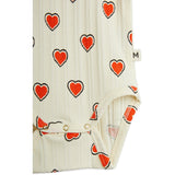 Mini Rodini Offwhite Outlined Hearts AOP Baby Sett