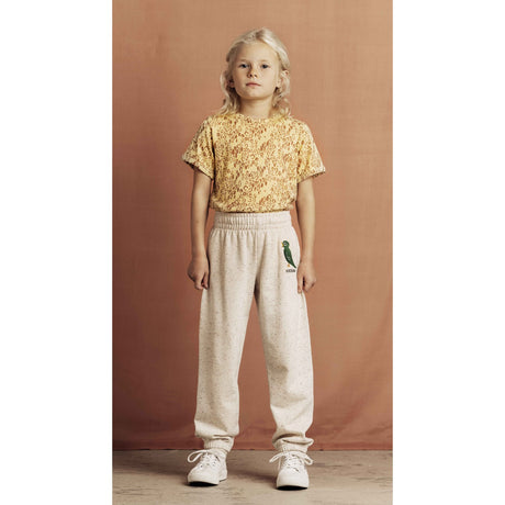Mini Rodini Offwhite Bird Emb Neps Sweatpants