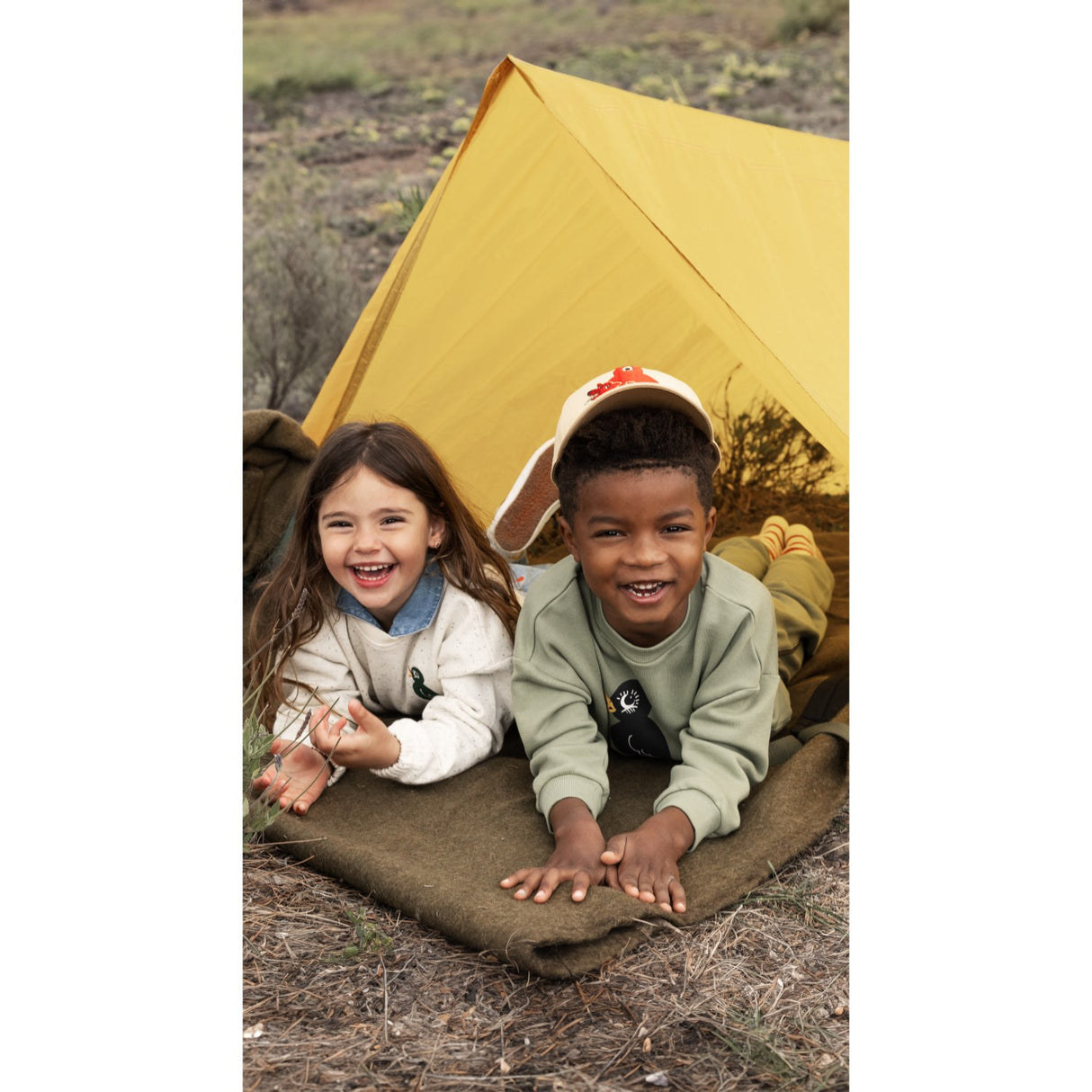 Mini Rodini Offwhite Bird Emb Neps Collegegenser