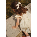 Konges Sløjd Pearled Ivory Fløyel Bue Pearly Hårklipp