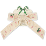 Konges Sløjd Pearled Ivory Fløyel Bue Pearly Hårklipp