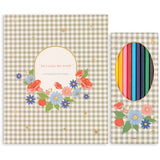 Konges Sløjd Green Tea Check Farge Bok og Farge Pencils Fsc