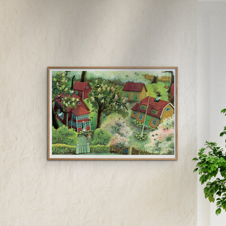 Poster & Frame Astrid Lindgren - Running In The Garden - Lotta On Troublemaker Street