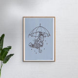 Poster & Frame Astrid Lindgren - Umbrella - Karlsson On The Roof