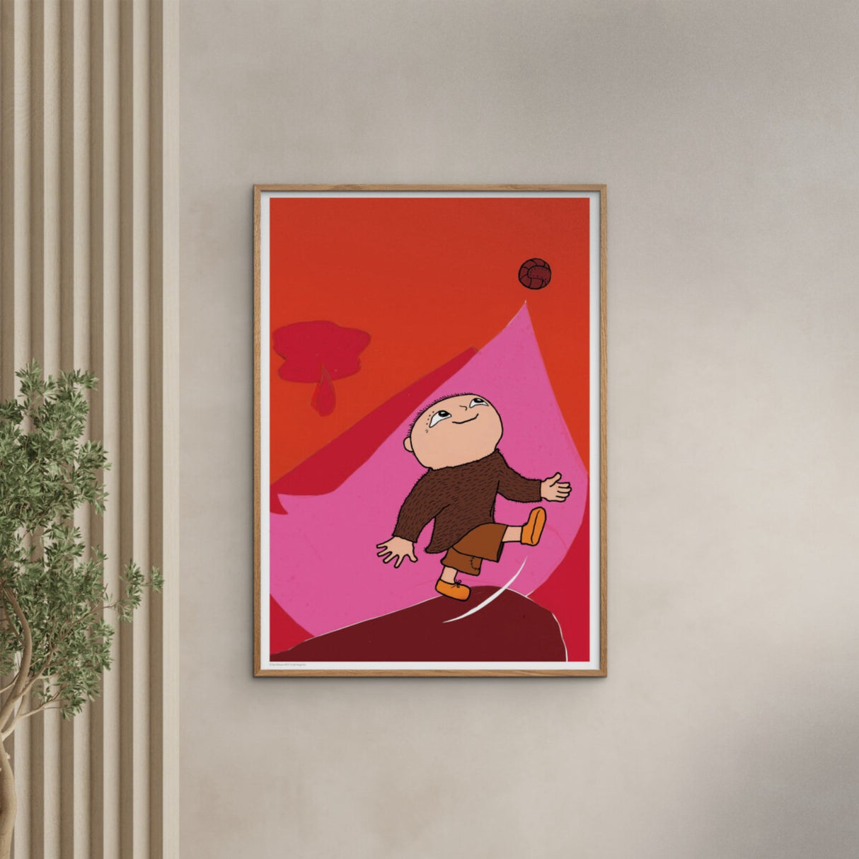 Poster & Frame Alfons Åberg - Alfons Og Uhyret - Alfons Spiller Bold