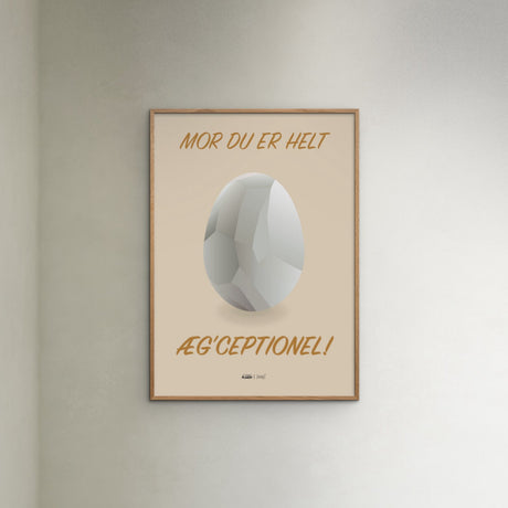 Poster & Frame Citatplakat - Du Er Æg'ceptionel