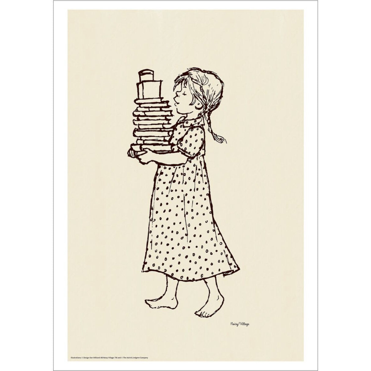 Poster & Frame Astrid Lindgren - Books - Noisy Village