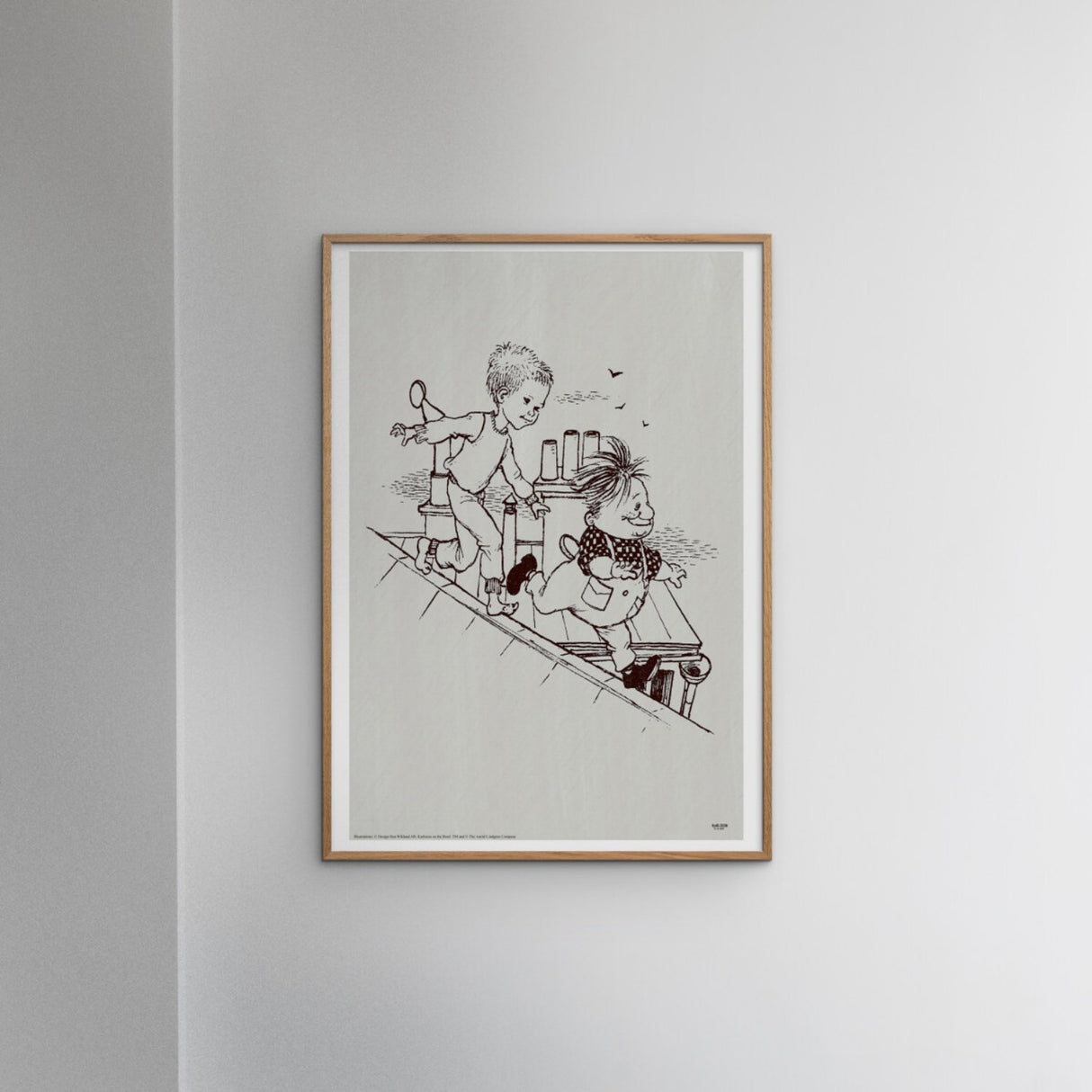 Poster & Frame Astrid Lindgren - Running - Karlsson On The Roof