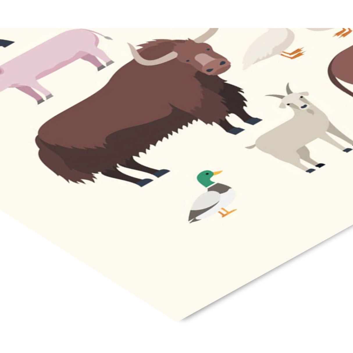 Poster & Frame Citatplakat - Gårdens Dyr – Børneplakat