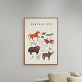 Poster & Frame Citatplakat - Gårdens Dyr – Børneplakat