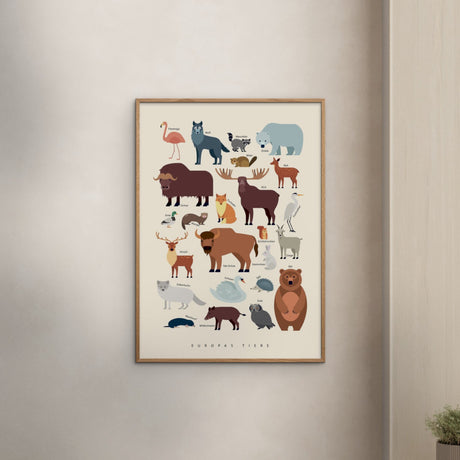 Poster & Frame Citatplakat - Europas Tiere