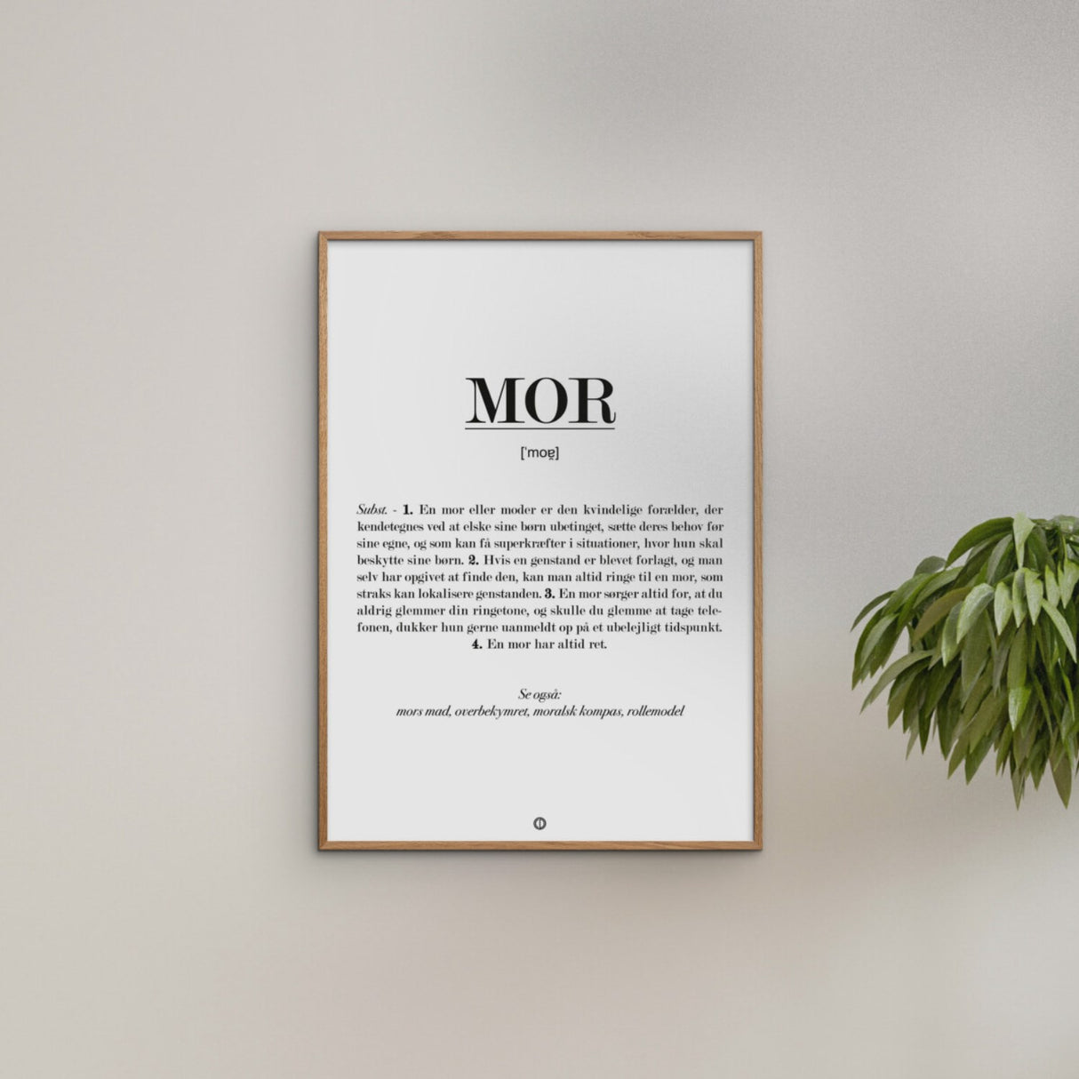Poster & Frame Citatplakat - Mor Definition