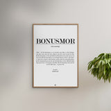 Poster & Frame Citatplakat - Bonusmor Definition