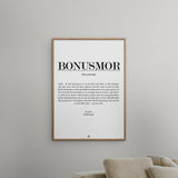 Poster & Frame Citatplakat - Bonusmor Definition