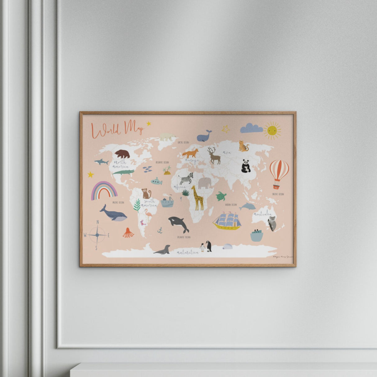 Poster & Frame Wild Apple - Explore The World Map