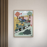 Poster & Frame Willero Illustration - Adventure Train