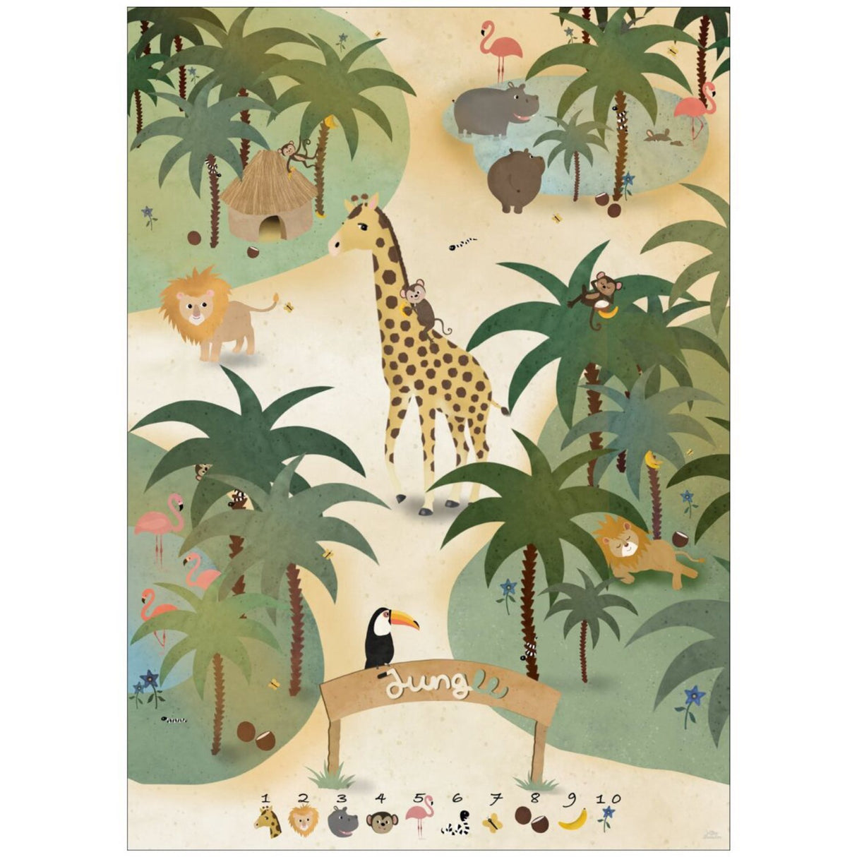 Poster & Frame Willero Illustration - Jungle