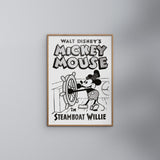 Poster & Frame Disney - Mickey In Steamboat Willie