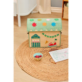 Rice Mint Fun Fair Theme Raffia Toy Baskets 3-Pack