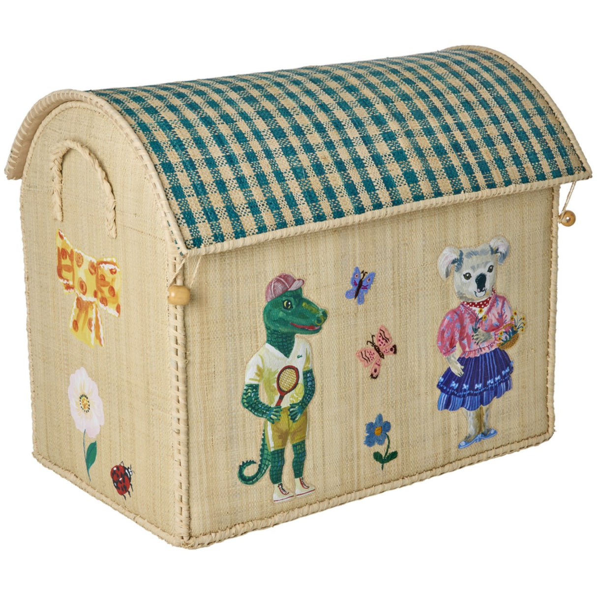 Rice Nathalie Lété Theme Raffia Leketøy Baskets 3-Pakning