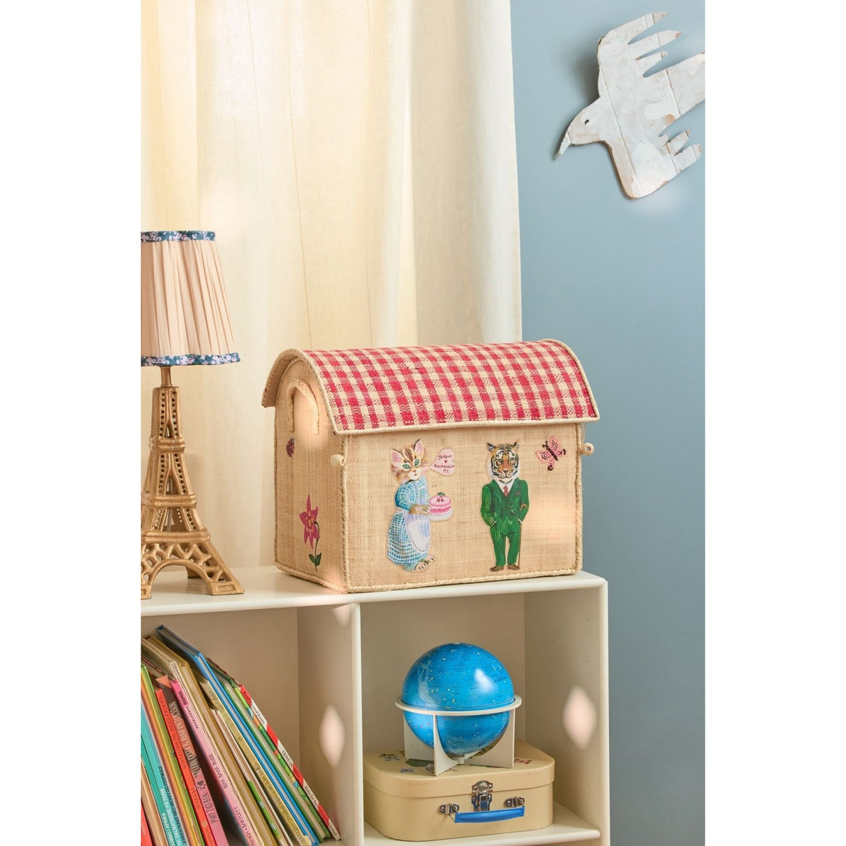 Rice Nathalie Lété Theme Raffia Leketøy Baskets 3-Pakning