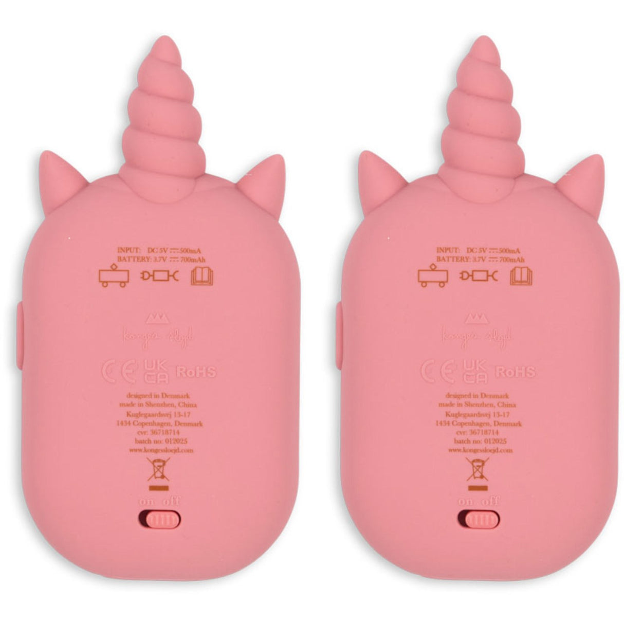 Konges Sløjd Sparkling Pink Glitter Unicorn Walkie Talkie