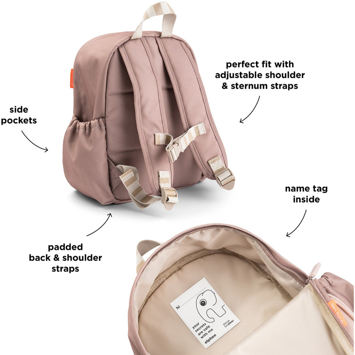 DonebyDeer Powder Barneryggsekk Tiny Farm 7,5 L