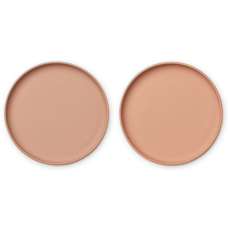 LIEWOOD Liewood Brandon Silikone Tallerken 2-pak Pale Tuscany/Tuscany Rose Mix