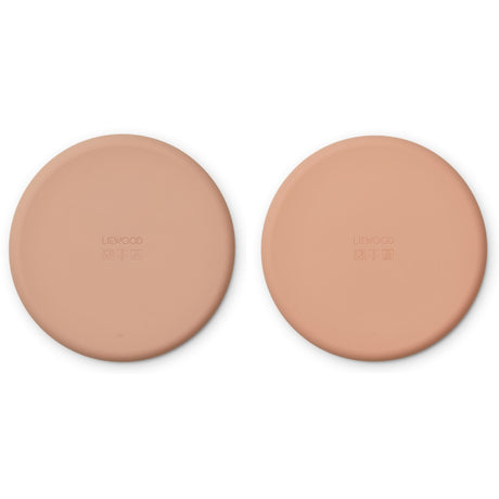 LIEWOOD Liewood Brandon Silikone Tallerken 2-pak Pale Tuscany/Tuscany Rose Mix
