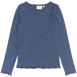 The New Navy Blazer Rina L_S Glitter Rib Tee