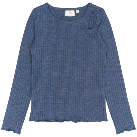 The New Navy Blazer Rina L_S Glitter Rib Tee